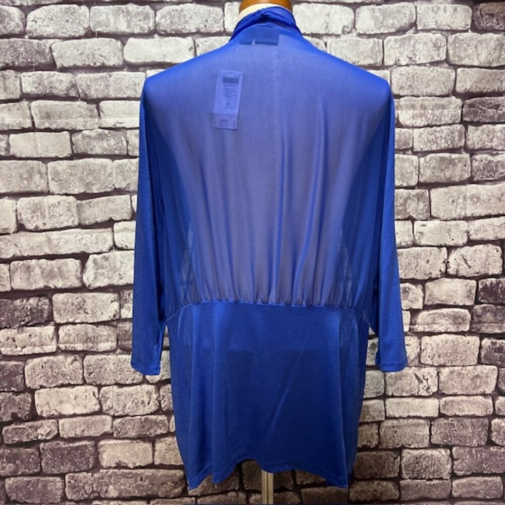 Chico's Travelers NWT Blue No Close Jacket Size XL - Picture 6 of 9